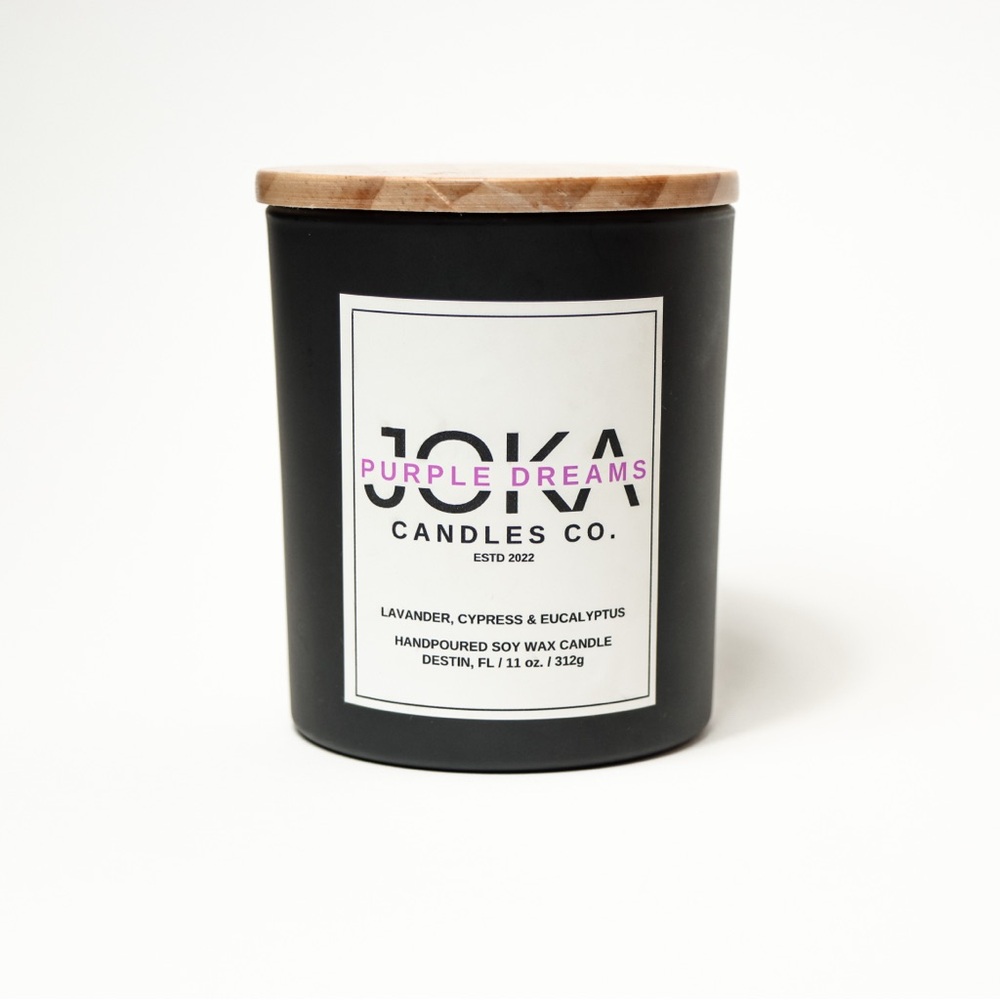 Hand pored soy wax candle